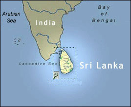 Sri Lanka Map with India